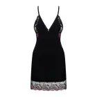 Obsessive Vanessme Chemise and Thong Set – Black – S/M — Photo 3