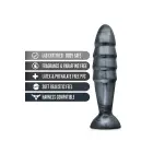 JET DESTRUCTOR CARBON METALLIC BLACK дилдо – 27.3 см (10.75″) – Черный Фото num