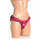 Bodice Deluxe dirbtinės odos korseto petnešos – rožinės — Nuotrauka 4