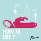EasyToys вращающийся и вибрирующий кролик-вибратор – 24 см (9.5″) – фиолетовый — Фото 2