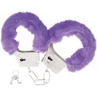 Darkness Metal Handcuffs Lilac Lined – Adjustable Comfortable Design — Photo 2