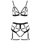 Cottelli LINGERIE Harness Bra and Thong Set – Black – One size — Photo 9