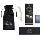 Fifty Shades of Grey Drive Me Crazy stikla divpusējs dildo – 19 cm (7.5″) – caurspīdīgs — Foto 5