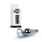 Plug-Jewellery Dark Silver Anal Plug – 9.5 cm (3.7″) – Clear — Photo 10