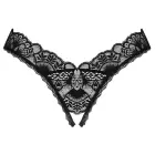 Obsessive Rio stringai su atviru tarpkoju – juodi – XS/S — Nuotrauka 4