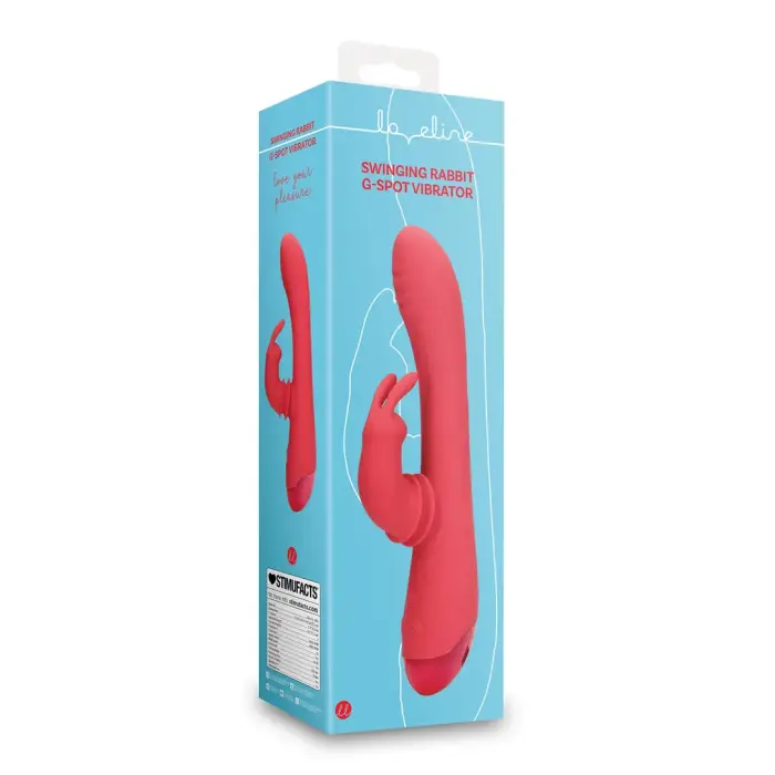 Svyruojantis triušio G taško vibratorius – 18 cm – raudonas