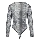 Cottelli Lingerie caurspīdīgs čūsku raksta poliamīda bodijs – M — Foto 5