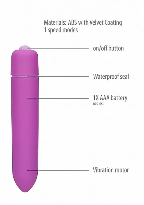 1 ātruma lodes vibrators – 9.3 cm (3.7″) – violets Foto 8