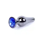 Jewellery Dark Silver анальная пробка – 9.5 cm (3.7″) – Темно-синяя — Фото 7