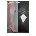 BE Wicked Best Behavior zeķes līdz augšstilbam – baltas – One Size — Foto 4