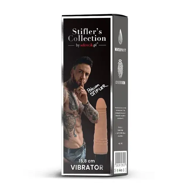 Sekrecik Stifler's Collection reālistisks vibrators – CyberSkin – bēšs – 15,8 cm