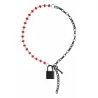 Sportsheets Ex's & Oh's Crystal Day Collar – рубиново-красные кристаллы – чёрная цепочка – регулируемый 22,8–50,8 см — Фото 2