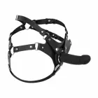 No-Parts Blake – adjustable unisex strap-on harness with 3 O-rings – black — Photo 3
