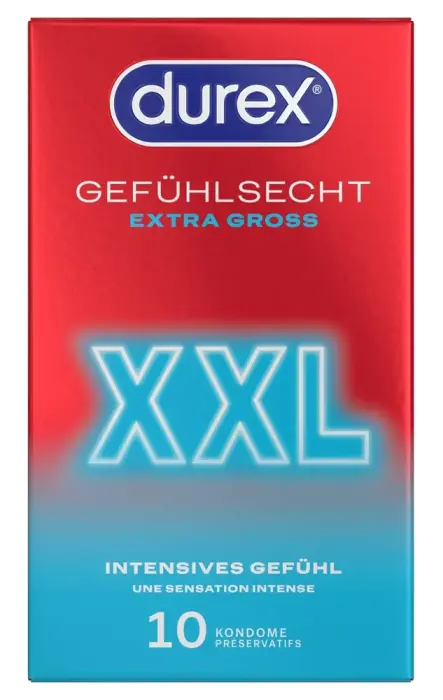 Durex Gefühlsecht Eriti suured ja eriti õhukesed kondoomid – 10 tk