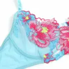 SUBBLIME 957650 Pink Floral Embroidered Bra & Garter Belt Set – L/XL — Photo 6