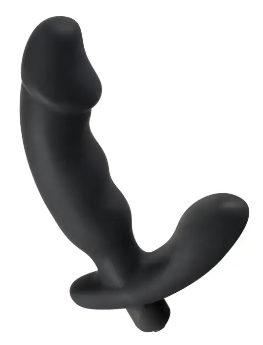 Rebel Dildo lisastimulaatoriga – 15 cm (6″) – Must Photo