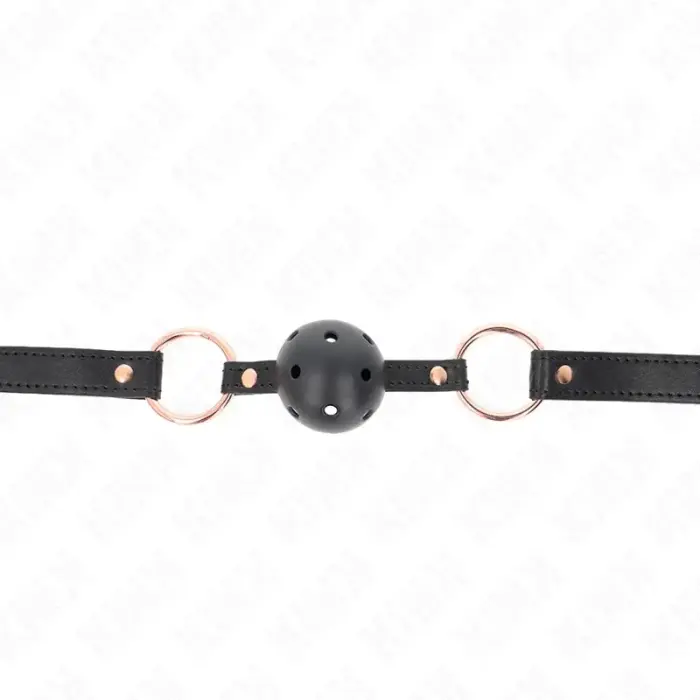 KINK Premium TPE Ball Gag 4 cm – Adjustable Strap – Black