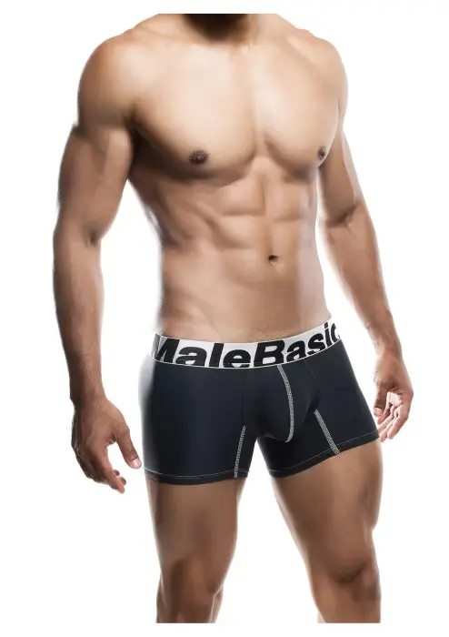 MaleBasics Microfiber Boxer Briefs – Black – XL