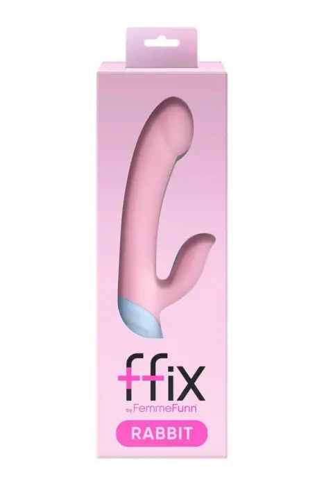 FemmeFunn FFIX Rabbit divkāršās darbības truša vibrators – 20.3 cm (8″) – rozā
