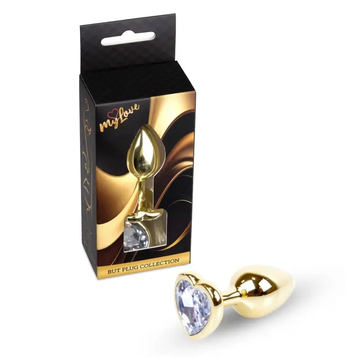 MyLove Toys Jewellery sirds formas anālais spraudnis – 7 cm – Caurspīdīgs