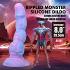 Power Monsters Alien rievots dildo – 20.5 cm (8″) – Silikons Foto 2