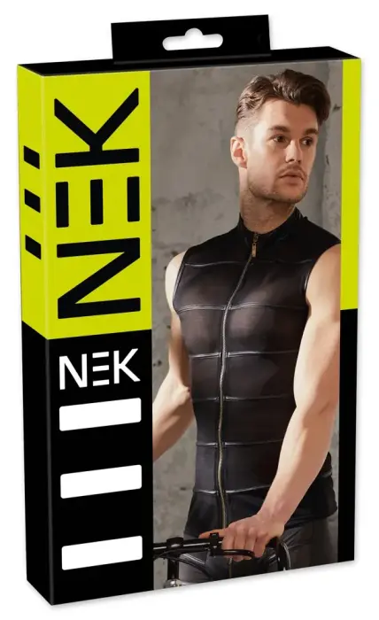 Sleeveless Powernet Shirt – Black – XL