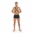 Lionel Adjustable Faux Leather Body Harness – Black — Photo 5