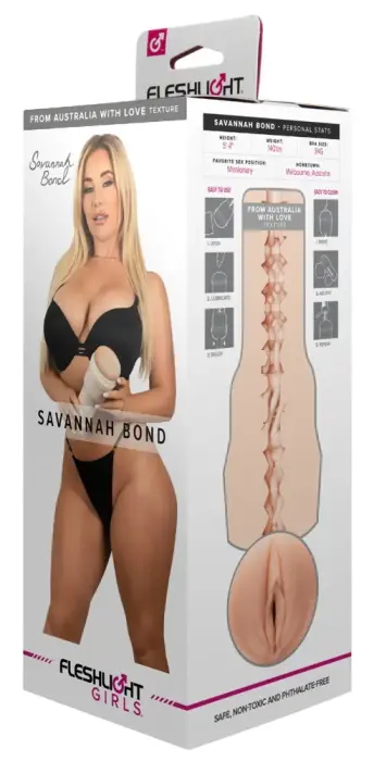 Fleshlight Savannah Bond masturbators – 25 cm – miesas krāsa