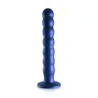 Karoliukais padengtas G taško dildo su siurbtuku – 20.5 cm (8″) – Mėlynas — Nuotrauka 3