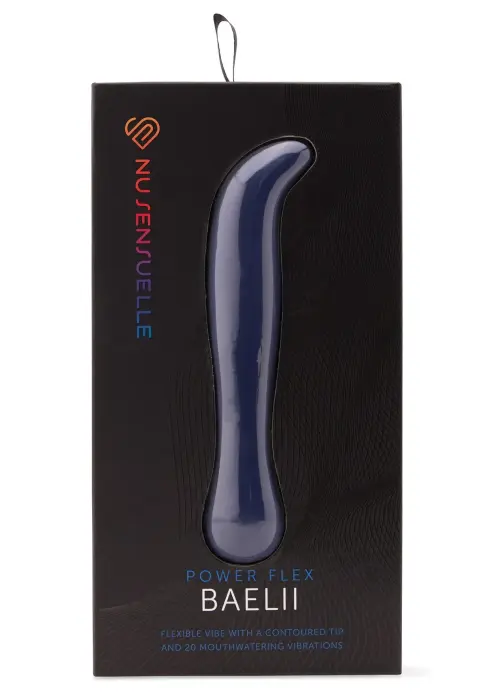 Baelii jaudīgs elastīgs vibrators – 18 cm (7″) – zils Foto 2