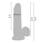 INFERNO Reālistisks dildo – 16 cm (6.3″) – Miesas krāsa — Foto 2
