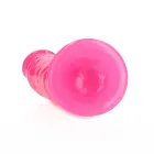 Slim reālistisks dildo ar piesūcekni – tumsā spīdošs – 15.5 cm (6″) — Foto 4