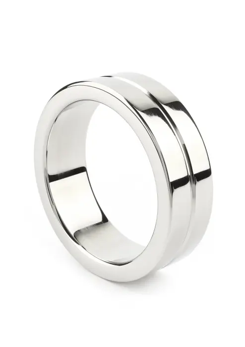 Mr. Steel Single Grooved кольцо для члена – 4 cm – серебристый