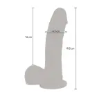 Naked judantis dildo – 19.5 cm (7.7″) – kūno spalva — Nuotrauka 4