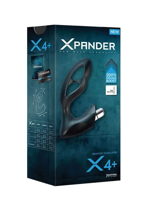 JOYDIVISION XPANDER X4+ įkraunamas dildo – 9.5 cm (3.7″) – juodas
