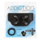 Addiction – reguliuojami strap-on diržai su PowerBullet – juodi – vienas dydis — Nuotrauka 3