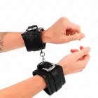 KINK Rhinestone Buckle Adjustable Wrist Restraints – Black — Photo 1