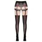 Cottelli Collection rakstainas velvet touch zeķubikses ar mežģīņu dizainu – melnas – M/L — Foto 5