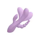 Elastīgs Triple Rumbler vibrators – 18 cm (7″) – violets Foto 5