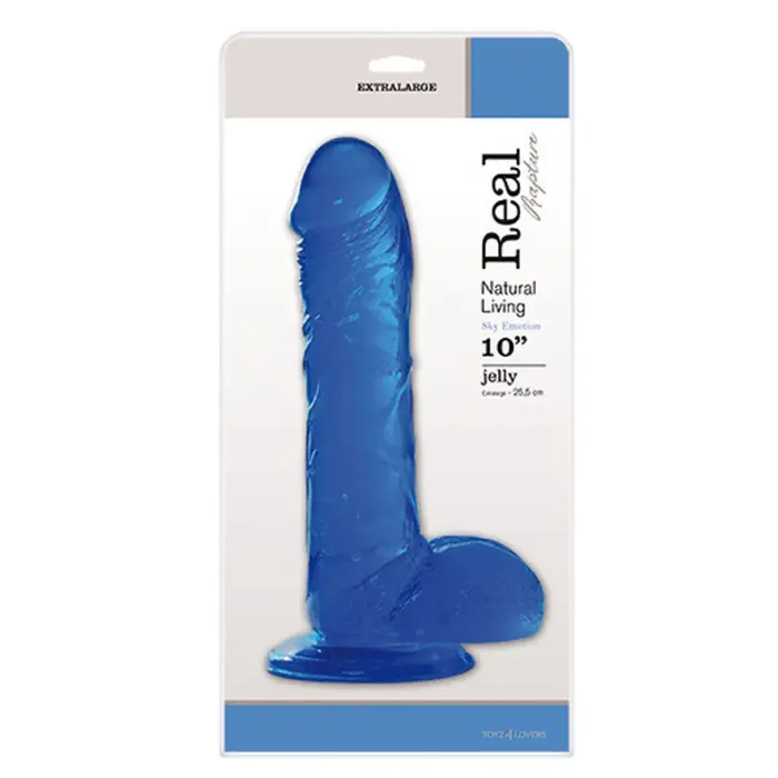 Jelly Rapture reālistisks dildo ar piesūcekni – 25.5 cm (10″) – Zils