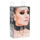 KINKY DIVA O-Ring kaelarihm – must/hõbedane, kunstnahast, reguleeritav, 43.5 cm — Foto 1