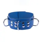 Red Leather Ultra Blue Adjustable Leather Collar 38-52 cm — Photo 1