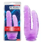 Hi-Rubber 9.4 dvigubas dildo – 24 cm (9.4″) – Violetinis — Nuotrauka 1