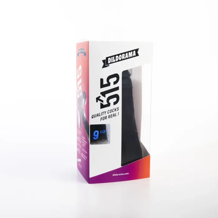 Dildorama 515 Line reālistisks dildo – 24 cm (9.5″) – melns