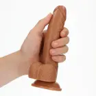Curved Realistic Dildo with Balls and Suction Cup – 18 cm (7″) — Photo 6