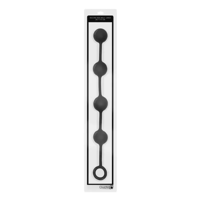 Silicone Anal Balls – L – Black