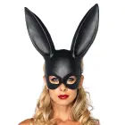 Leg Avenue maskarādes zaķa maska – melna – One Size — Foto 1