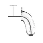 Shots Model 16 Silicone Chastity Cage with Urethral Dilator 11.5 cm – Black — Photo 4