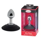 MALESATION Chrome Anal Plug with Suction Cup – S – Grey — Photo 1