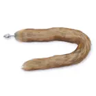 Analinis kištukas su lapės uodega – 83 cm – Rudas — Nuotrauka 1